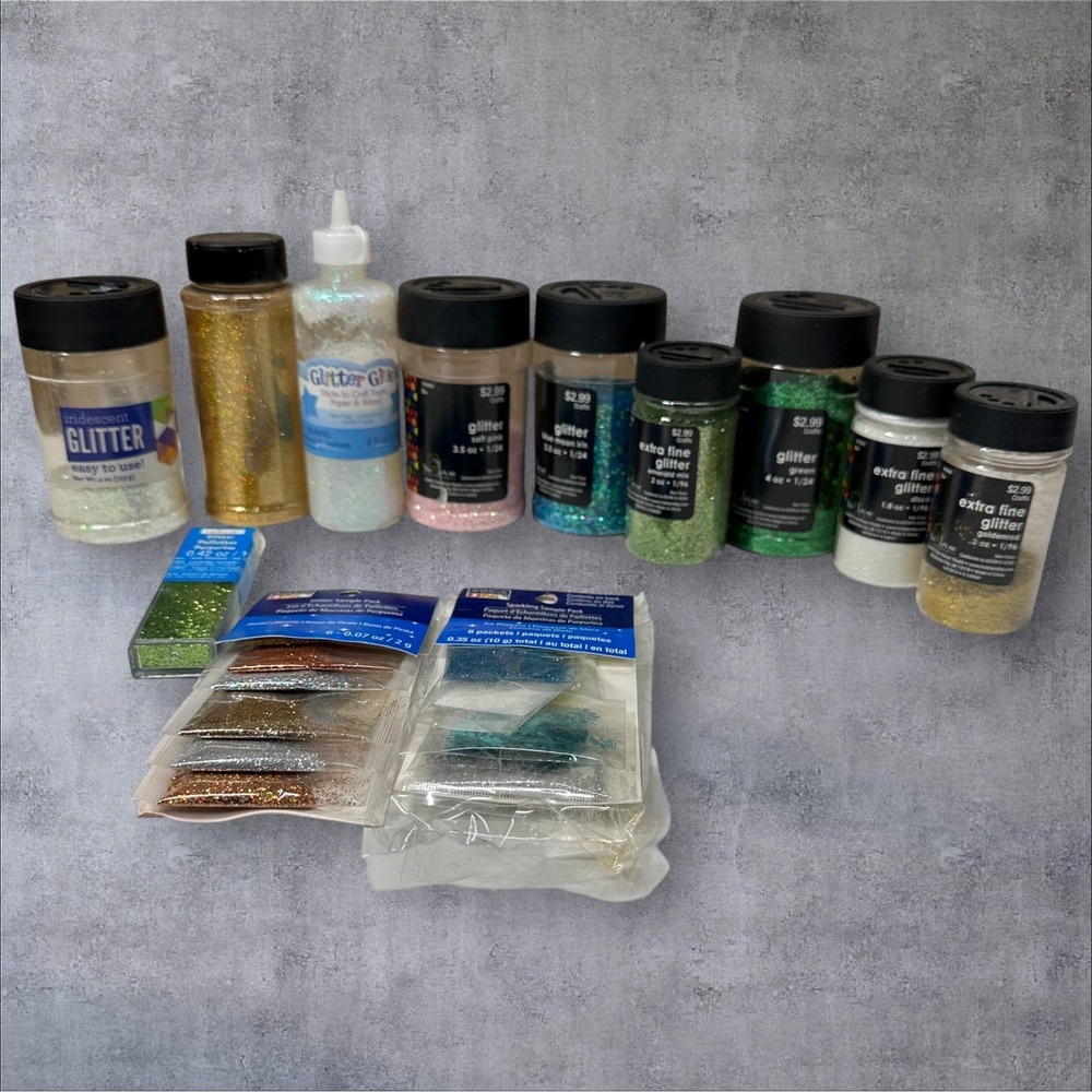Various Brands GLITTER Lot of‎ 10+ Containers Different Sizes